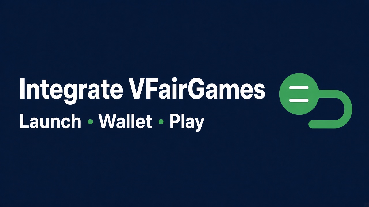 VFairGames partner integration — launch URL and wallet API