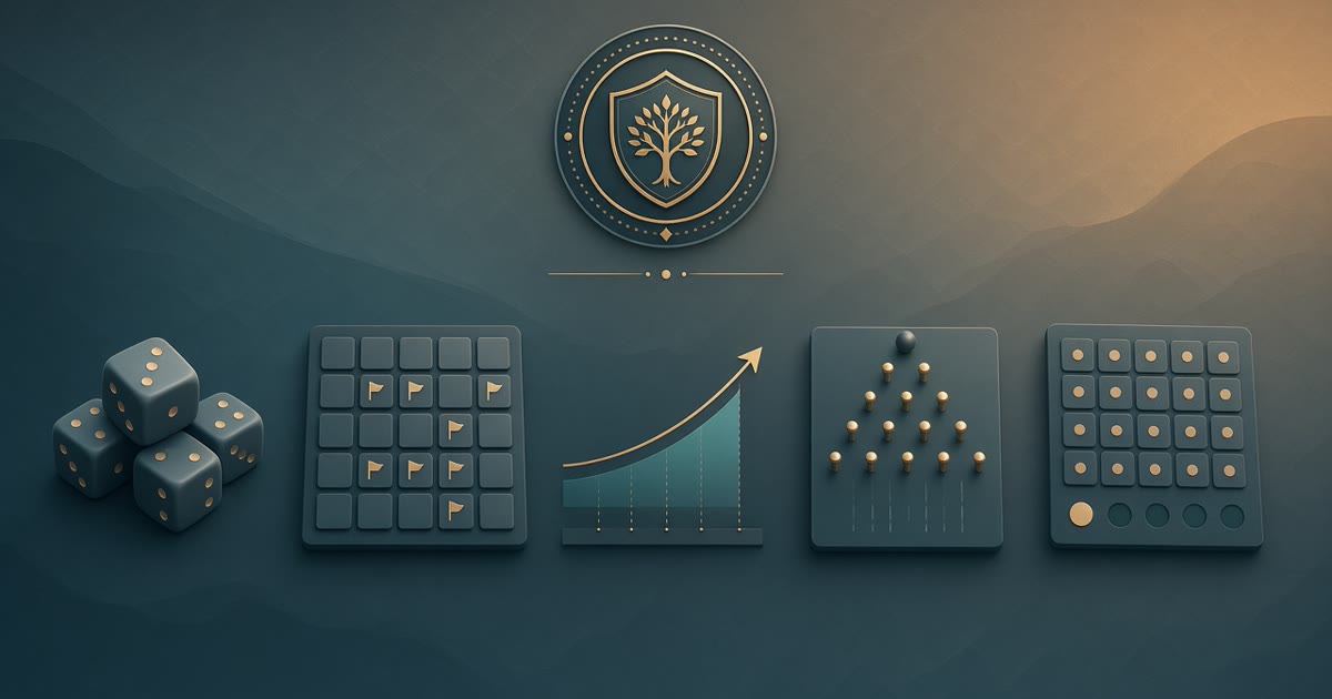 VFairGames catalogue — five originals under one fairness model