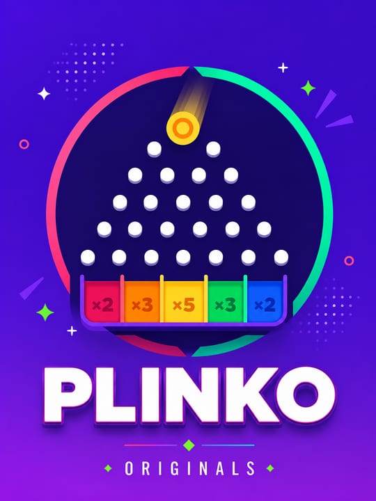 Plinko game screenshot showing peg board and payout buckets